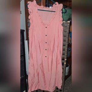 New York & Company Coral Button-Down Blouse